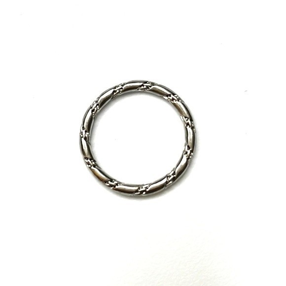 Twisted Silver Tone Double Rope Stacking Ring Size 4.5 - Picture 1 of 3